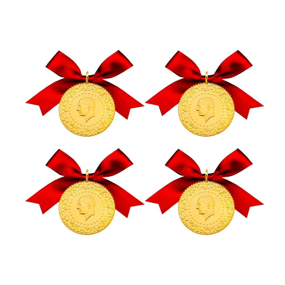 Sarrafiye - 4 Adet Eski Tarihli Çeyrek Altın